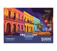 Rompecabezas De 1000 Piezas para Adultos Old Havana Cuba Street Scene Rompecabezas para Adultos Juegos Relajantes Que Mejoran La Memoria Diversión En Casa Actividades, 52x38cm/1000pcs