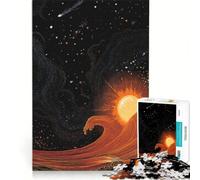 Rompecabezas de 1000 Piezas para Adultos: Ondas cósmicas y cuerpos celestes Juego Familiar, Divertido y con Humor Regalo Ideal para Navidad y cumpleaños 38x52cm