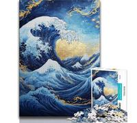 Rompecabezas de 1000 Piezas para Adultos, Ondas mágicas, desafío difícil para aliviar el estrés, interacción Entre Padres e Hijos a Partir de 14 años, 38x26cm