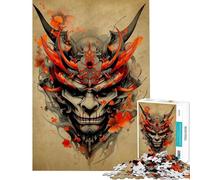 Rompecabezas de 1000 Piezas para Adultos Oni Samurai No Jigsaws for Adults Hands-on Game Difícil desafío para cumpleaños Navidad (Tamaño 50x75cm)