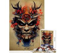 Rompecabezas de 1000 Piezas para Adultos Oni Samurai sin Juguetes antiestrés Regalos para Mujeres y Hombres Juego Imposible difícil y desafiante tamaño 38x52cm