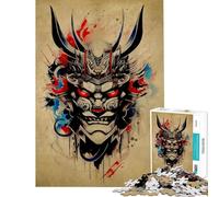Rompecabezas de 1000 Piezas para Adultos Oni Samurai Sin retos educativos Difícil Juegos relajantes Apto para Mayores de 14 años (38x26cm)