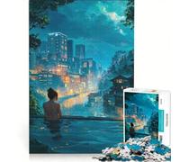 Rompecabezas de 1000 Piezas para Adultos Onsen Junto al Agua Juegos Familiares Entrena tu Cerebro y Tus Manos Toda la Familia 50x75cm