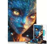 Rompecabezas de 1000 Piezas para Adultos Oráculo Celestial︰ El Testigo Cósmico Juego de Corte sin Costuras Juego de resolución de Problemas Juguete Juego Casual Escena navideña Arte (50x75cm)