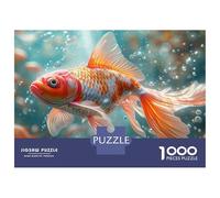 Rompecabezas De 1000 Piezas para Adultos Orange and White Goldfish in Water Rompecabezas para Adultos Juguetes Antiestrés Decoración Perfecta Cumpleaños Y Navidad 70x50cm/1000pcs