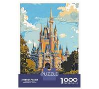 Rompecabezas De 1000 Piezas para Adultos Orlando Castle Illustration Rompecabezas para Adultos Juguetes Antiestrés Patrón De Ensamblaje Cumpleaños 70x50cm/1000pcs