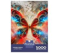 Rompecabezas De 1000 Piezas para Adultos Ornate Butterfly Watercolor Painting Rompecabezas para Adultos Juguetes Antiestrés Desafío Difícil para Cumpleaños, Navidad 52x38cm/1000pcs