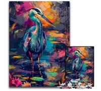 Rompecabezas de 1000 Piezas para Adultos, orquídeas de Colores, garzas, Rompecabezas para Adultos, para Vacaciones, cumpleaños y Noches de Juegos en Familia, 50x75cm/19,68x29,52 Pulgadas
