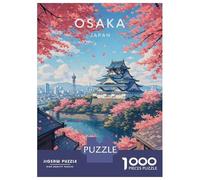 Rompecabezas De 1000 Piezas para Adultos Osaka Castle Cherry Blossoms Rompecabezas para Adultos Juegos Divertidos Decoración De Pared Cumpleaños Y Navidad 70x50cm/1000pcs