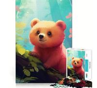 Rompecabezas de 1000 Piezas para Adultos Osito,sin Cortes, Juego de ingenio,Divertido,Juego Casual, (38x26cm)