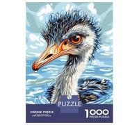 Rompecabezas De 1000 Piezas para Adultos Ostrich in Water Digital Art Rompecabezas para Adultos Juego De Ingenio Desafío Educativo Difícil 70x50cm/1000pcs