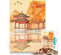 Rompecabezas de 1000 Piezas para Adultos Otoño en Japón Arte de Corte preciso Juego para desarrollar la Mente Diversión y Entretenimiento Regalo de cumpleaños (50x75cm)