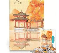 Rompecabezas de 1000 Piezas para Adultos: Otoño en Japón, Juguete antiestrés, desafío difícil, Toda la Familia, 38x26cm
