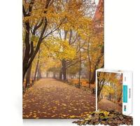 Rompecabezas de 1000 Piezas para Adultos Otoño,Parque del Bosque de Cracovia,Arte de Corte preciso,Juego para desarrollar la Mente,Entretenimiento,Diversión,Regalo de cumpleaños (38x52cm)