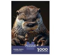 Rompecabezas De 1000 Piezas para Adultos Otter Chess Rompecabezas para Adultos Juegos De Relajación Una Obra De Arte Regalos para Amigos Y Familiares 70x50cm/1000pcs
