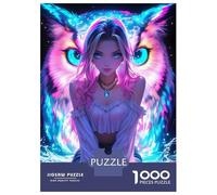 Rompecabezas De 1000 Piezas para Adultos Owl Guardian Rompecabezas Juego De Ingenio Carrera De Velocidad De Manos Interacción Entre Padres E Hijos 38x26cm/1000pcs