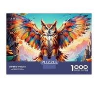 Rompecabezas De 1000 Piezas para Adultos Owl Poster, Picture, Metal Print, Paint by Mitsugoshi Rompecabezas para Adolescentes Juego De Ingenio Desafío Difícil Juego Desafiante Regalos 70x50cm/1000pcs