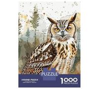 Rompecabezas De 1000 Piezas para Adultos Owl Vintage Paint Rompecabezas para Adultos Juego De Ingenio Decoración Perfecta Regalos De Cumpleaños Y Únicos 52x38cm/1000pcs