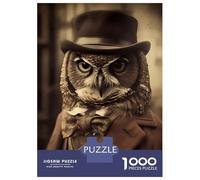 Rompecabezas De 1000 Piezas para Adultos Owl Vintage Rompecabezas para Adultos Juguete Decoración De Pared Regalos para Mujeres para Cumpleaños, Navidad 38x26cm/1000pcs