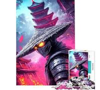 Rompecabezas de 1000 Piezas para Adultos Pagoda Ninja Cyberpunk Un Reto para completar Actividades Familiares Juego Familiar Apto para Mayores de 14 años (38x26cm)