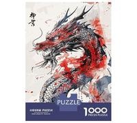 Rompecabezas De 1000 Piezas para Adultos Painting Chinese Dragon Rompecabezas Juego De Ingenio Carrera De Velocidad De Manos Interacción Entre Padres E Hijos 52x38cm/1000pcs
