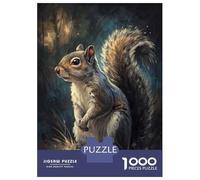 Rompecabezas De 1000 Piezas para Adultos Painting of A Squirrel in Nature Rompecabezas para Adultos Juguetes Antiestrés para La Diversión Familiar Regalos De Cumpleaños Y Únicos 52x38cm/1000pcs
