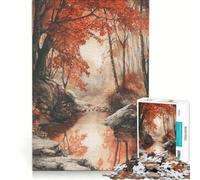 Rompecabezas de 1000 Piezas para Adultos País de Las Maravillas Otoñal Surrealista Juguete Educativo para Entrenar la Mente y Las Manos cumpleaños 38x52cm