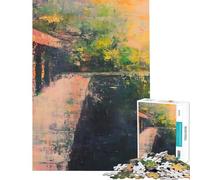 Rompecabezas de 1000 Piezas para Adultos Paisaje Abstracto con columnas Rompecabezas para Adultos Juegos relajantes Una Obra de Arte Difícil y desafiante (Tamaño 38x26cm)