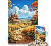 Rompecabezas de 1000 Piezas para Adultos Paisaje campestre Entrena tu Cerebro y Tus Manos Cada Pieza es única: un desafiante y Divertido Juego Familiar 75x50cm