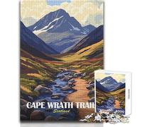 Rompecabezas de 1000 Piezas para Adultos, Paisaje de Cape Wrath Trail, Escocia Juego Educativo Familiar, Divertido y Divertido, Regalo de cumpleaños (38x26cm)