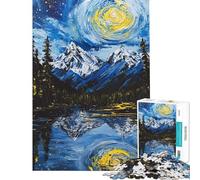 Rompecabezas de 1000 Piezas para Adultos Paisaje de Cielo Estrellado Rompecabezas para Adolescentes Juego práctico Que Mejora la Memoria Regalo Ideal para Amigos y Familiares (tamaño 50x75cm)