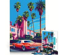 Rompecabezas de 1000 piezas para adultos Paisaje de Los Ángeles,California Un desafío divertido e inteligente Un juego tranquilo y entretenido Regalo ideal para cumpleaños y para aficionados (50x75cm)