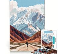 Rompecabezas de 1000 Piezas para Adultos Paisaje de montaña,Arte Digital,Arte de Borde Premium,Rompecabezas,Regalo,Juego Casual,Actividad de cumpleaños (50x75cm)