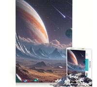 Rompecabezas de 1000 Piezas para Adultos: Paisaje de Planeta alienígena con Cristales, Juego Imposible, Ideal para Relajarse intelectualmente, Decorar el Escritorio 38x26cm
