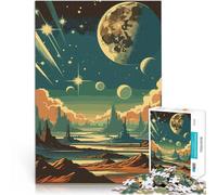 Rompecabezas de 1000 Piezas para Adultos Paisaje de Planeta Extraterrestre de Ciencia ficción Difícil y desafío Buen Regalo 75x50cm
