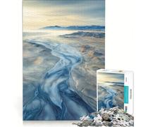 Rompecabezas de 1000 Piezas para Adultos: Paisaje de río Glaciar de Islandia, decoración de Pared para Juguetes, interacción Entre Padres e Hijos, cumpleaños 38x52cm