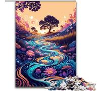 Rompecabezas de 1000 Piezas para Adultos, Paisaje de Spirit Blossom, Hecho de Madera, cumpleaños, Navidad y Halloween, 50x75cm, decoración artística DIY, Regalo de cumpleaños
