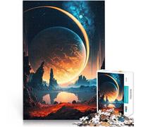 Rompecabezas de 1000 Piezas para Adultos Paisaje del Amanecer de Mercurio Juego de Preguntas con póster a Juego y Hoja de Trivia 38x26cm