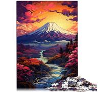 Rompecabezas de 1000 piezas para adultos, paisaje del monte Fuji, Japón, rompecabezas para regalos, regalos secretos de Papá Noel, 19.7 x 29.5 pulgadas para adolescentes a partir de 14 años