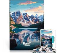 Rompecabezas de 1000 Piezas para Adultos Paisaje del Parque Nacional Banff Difícil Difícil Interacción Entre Padres e Hijos 52x38cm