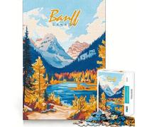 Rompecabezas de 1000 Piezas para Adultos,Paisaje del Parque Nacional Banff,ensamblaje preciso,Divertido,Juego Inteligente,Regalo,Tiempo de Juego,decoración de cumpleaños (38x26cm)