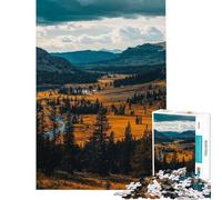 Rompecabezas de 1000 piezas para adultos Paisaje del Parque Nacional de Yellowstone Rompecabezas para adultos Juego de ingenio para mejorar la memoria Interacción entre padres e hijos (Tamaño 50x75cm)