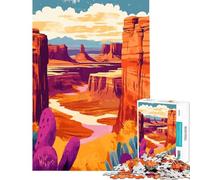 Rompecabezas de 1000 Piezas para Adultos Paisaje del Viejo Oeste Americano Arte de cañón desafío para la Inteligencia Cerebral Juguetes adictivos Juegos Divertidos actividadeses Regalos de Amigo