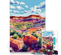 Rompecabezas de 1000 Piezas para Adultos Paisaje desértico del Viejo Oeste de Arizona,Arte de Corte preciso,Juego de ingenio,diversión para el Tiempo Libre,Regalo de cumpleaños (38x26cm)