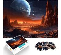 Rompecabezas de 1000 Piezas para Adultos Paisaje Espacial Competición de Velocidad de Manos Interacción Entre Padres e Hijos 52x38cm