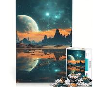 Rompecabezas de 1000 Piezas para Adultos: Paisaje Espacial fantástico, Juego práctico, Mejora la Memoria, Toda la Familia 50x75cm
