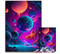 Rompecabezas de 1000 Piezas para Adultos,Paisaje Espacial Surrealista,Rompecabezas de Madera para Adultos,decoración hogar o la Oficina,Regalo Ideal de Navidad,50x75cm