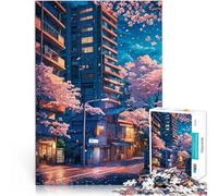 Rompecabezas de 1000 Piezas para Adultos Paisaje japonés de Sakura Juguetes de Entretenimiento Familiar Regalos de Amigo Secreto 52x38cm