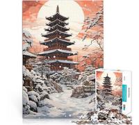Rompecabezas de 1000 Piezas para Adultos Paisaje japonés Entrena tu Cerebro y Tus Manos Cada Pieza es única: un desafiante y Divertido Juego Familiar 75x50cm
