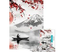 Rompecabezas de 1000 Piezas para Adultos Paisaje japonés Sereno Rompecabezas para Adultos Juego práctico y desafiante para cumpleaños y Navidad (Tamaño 38x26cm)